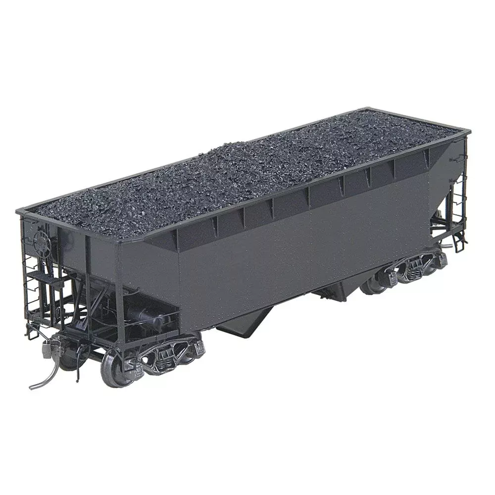 Kadee 7501 HO Scale 50 Ton AAR 2 Bay Offset Open Hopper Black