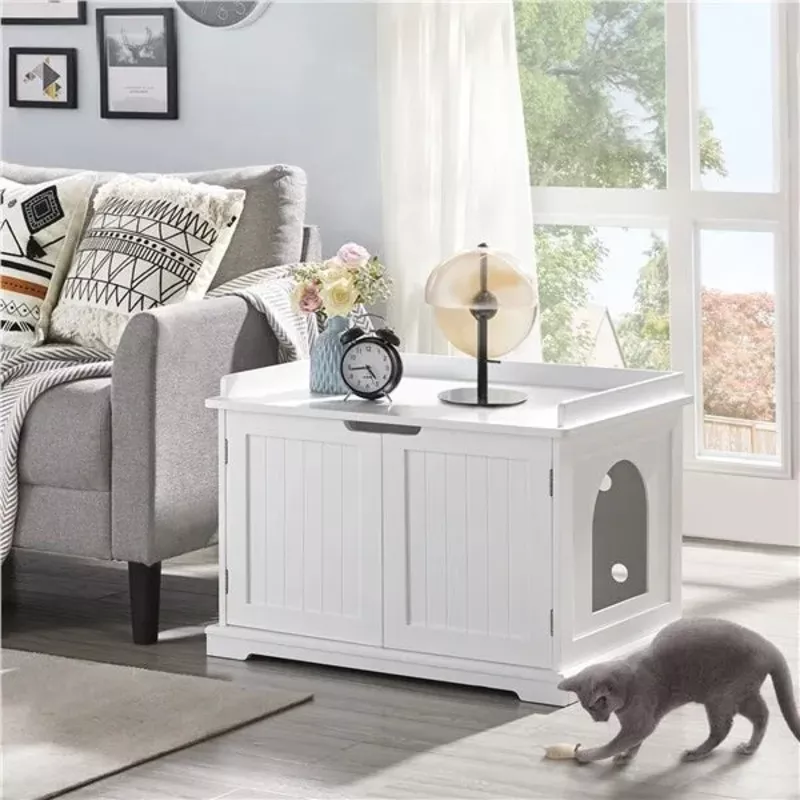Khalil Cat Litter Box Enclosure Cabinet