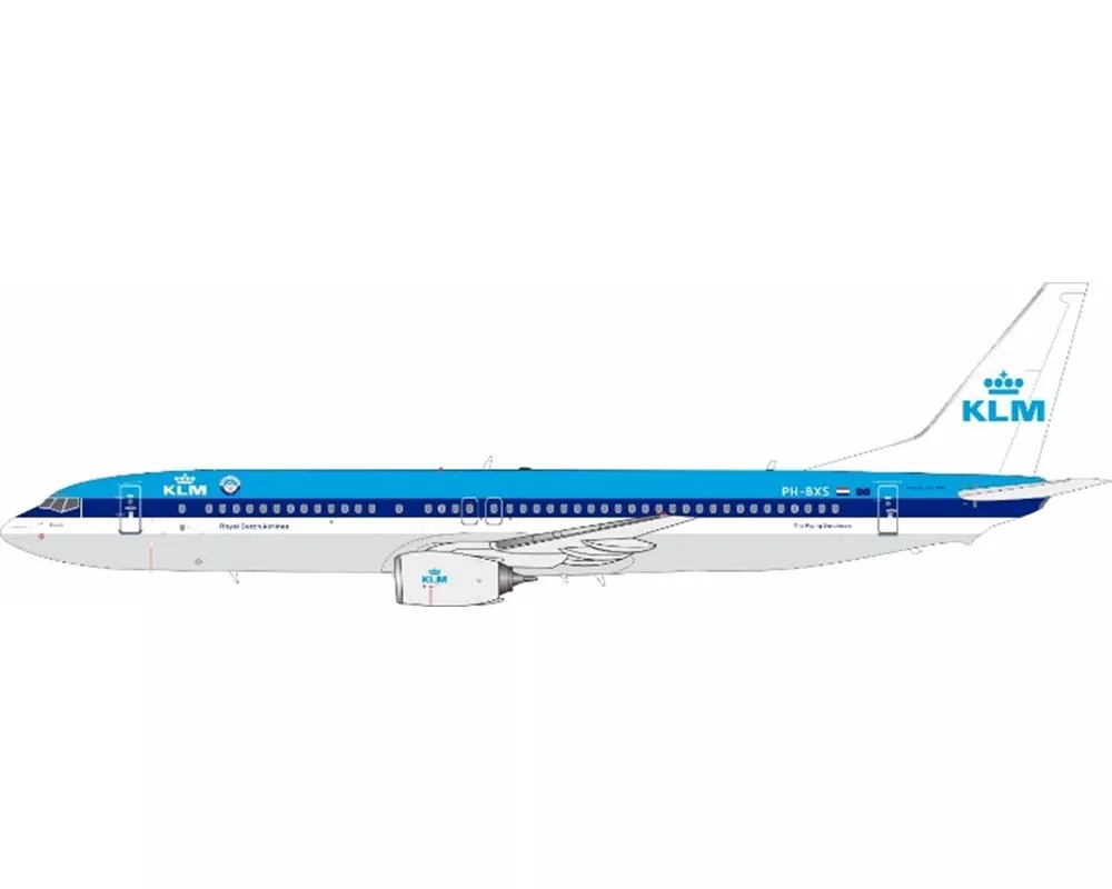 KLM B737-900 w/stand PH-BXS 1:200 Scale JFox JF-737-9-002L