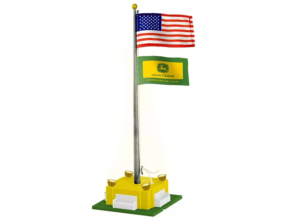 Lionel 2329250 O Gauge Flagpole with Nothing Runs Like a Deere Flag
