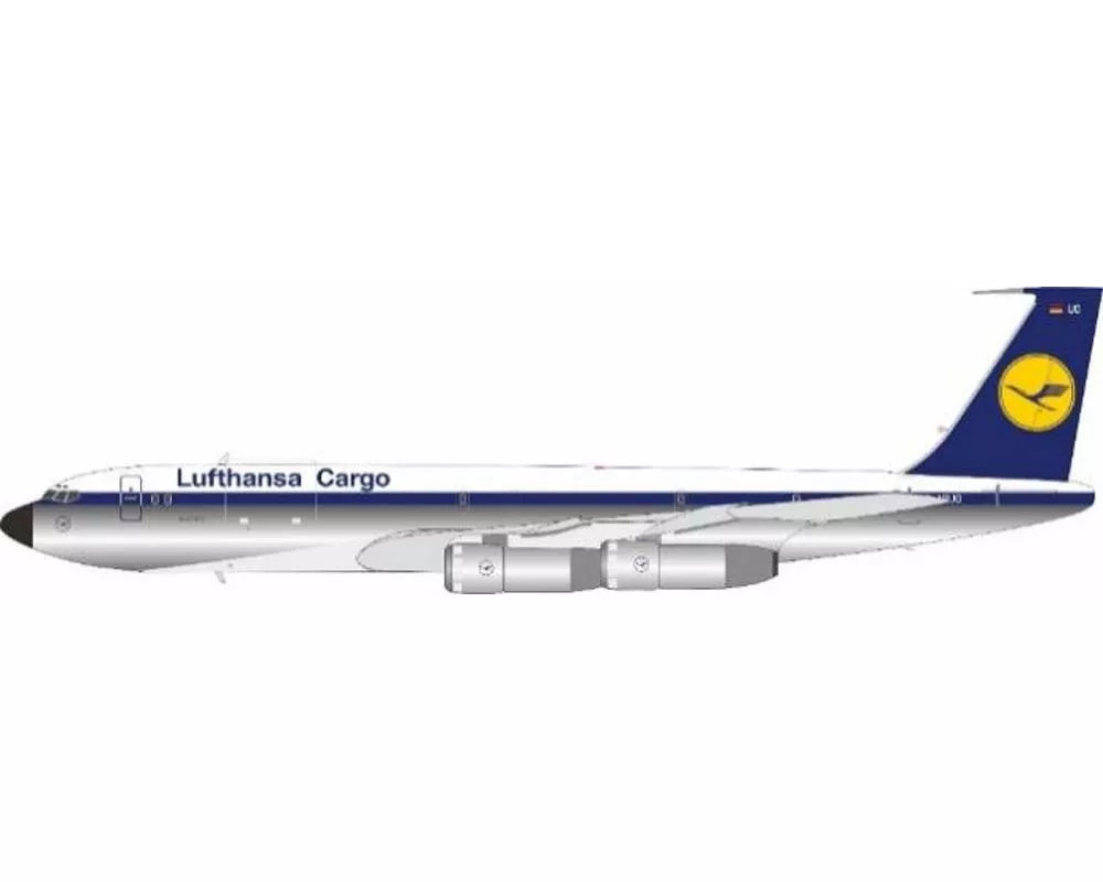 Lufthansa Cargo B707-220C w/stand D-ABUO 1:200 Scale JFox JF-707-3-007L