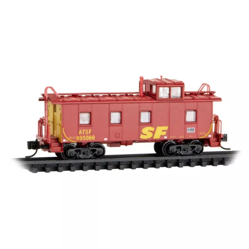 Micro-Trains N 100 00 620 36' Riveted Steel Caboose, Atchison Topeka & Santa Fe #999088