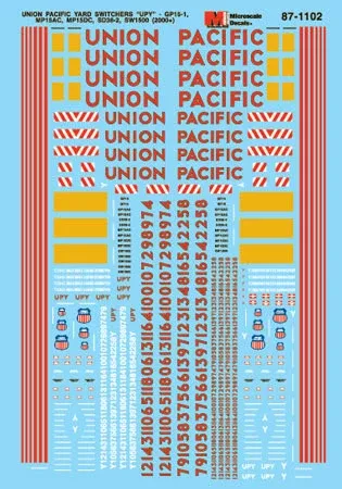 Microscale Decals 87-1102 HO Scale Pullman Heavyweight Sleeper Cars Assigned to Santa Fe