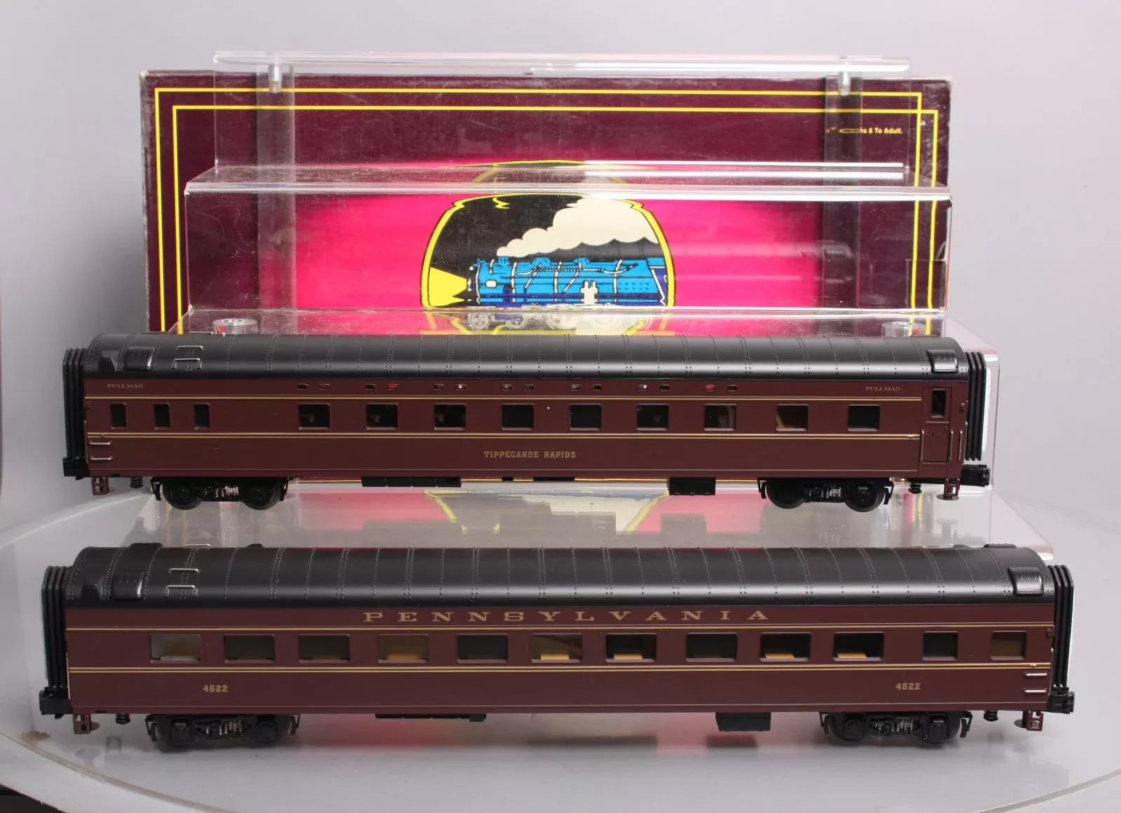 MTH 20-66043 O PRR 70' Streamlined Smooth Sided Sleeper/Diner Set (Set of 2)