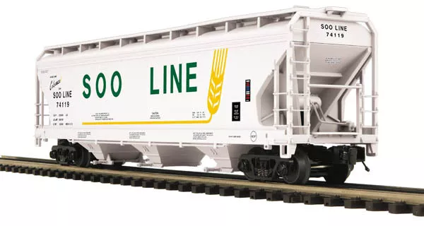 MTH 20-97716 O SOO Line 3-Bay Centerflow Hopper #74119