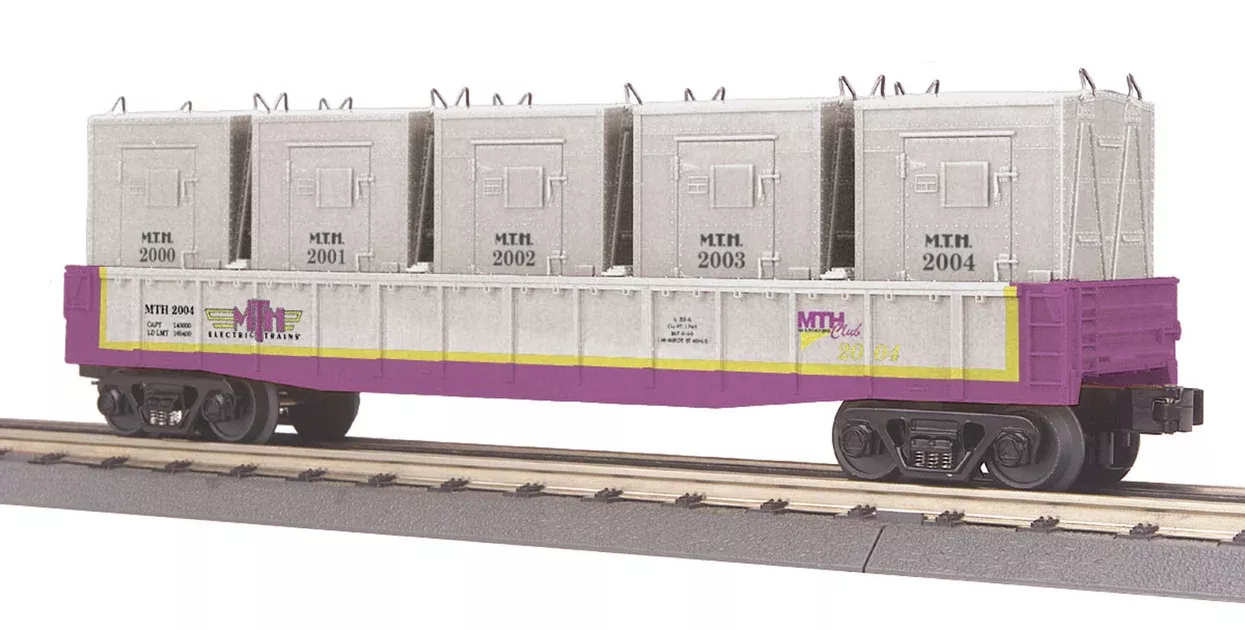 MTH RailKing 30-7267 O Gauge Gondola with LCL Containers MTH Club