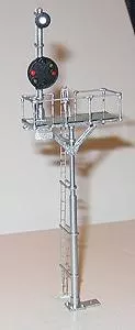 NJ International 1213 HO Scale B&O Bracket Signal Bridge Assembled Brass w/LEDs