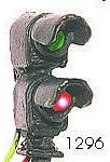 NJ International 1296 HO Scale GRS SC Type Dwarf Signal w/Red & Green LEDs -- Silver