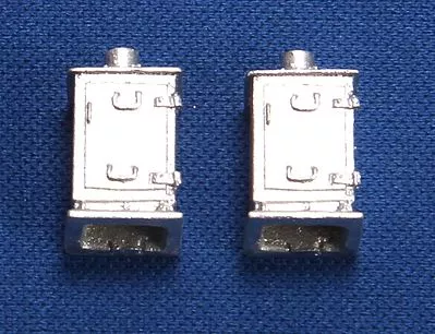 NJ International 1337 HO Scale Relay Cabinet pkg(2) — Low (silver)