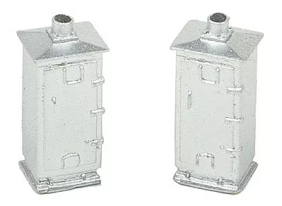 NJ International 1339 HO Scale Relay Cabinet pkg(2) — Tall (silver)