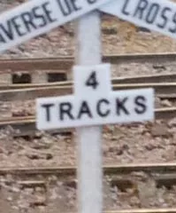 Osborn Models 1085 Ho Crossbuck Track Numbers