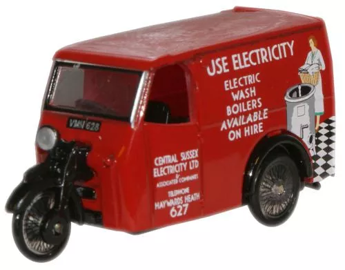Oxford Diecast Tricycle Van Electricity – 1:76 Scale