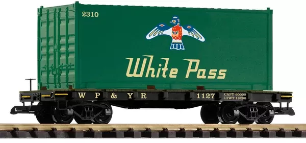 Piko 38709 G Scale WP&YR Container Car 1127