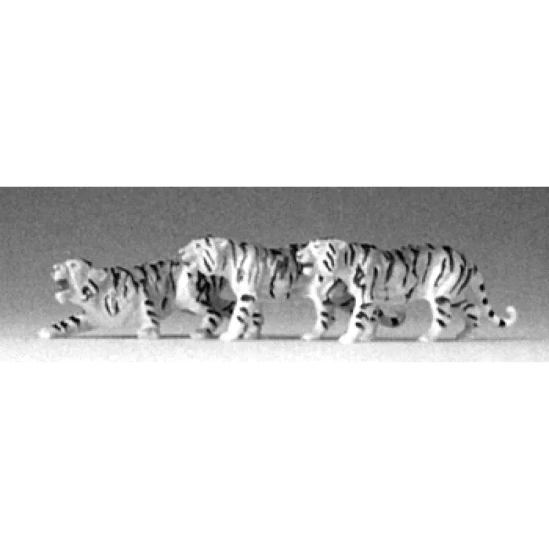 Preiser HO 623 Animals, Tigers (black, white) (3)