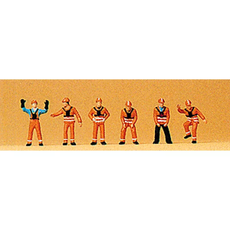 Preiser N 79062 Railroad Personnel, 1989 Shunters (6)