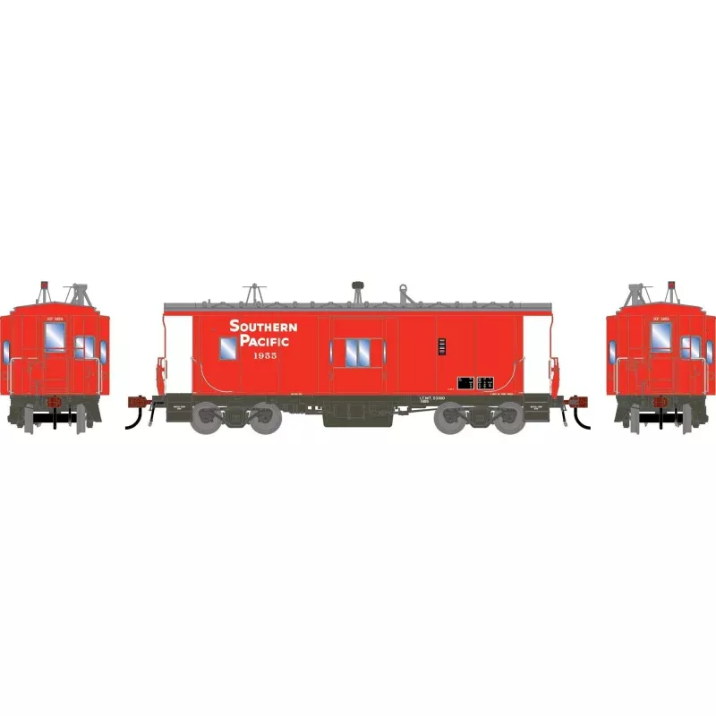 PREORDER Athearn Genesis HO ATHG-3199 GEN ICC Bay Window Caboose w/Lights, Legendary Liveries Late Red SP #1955