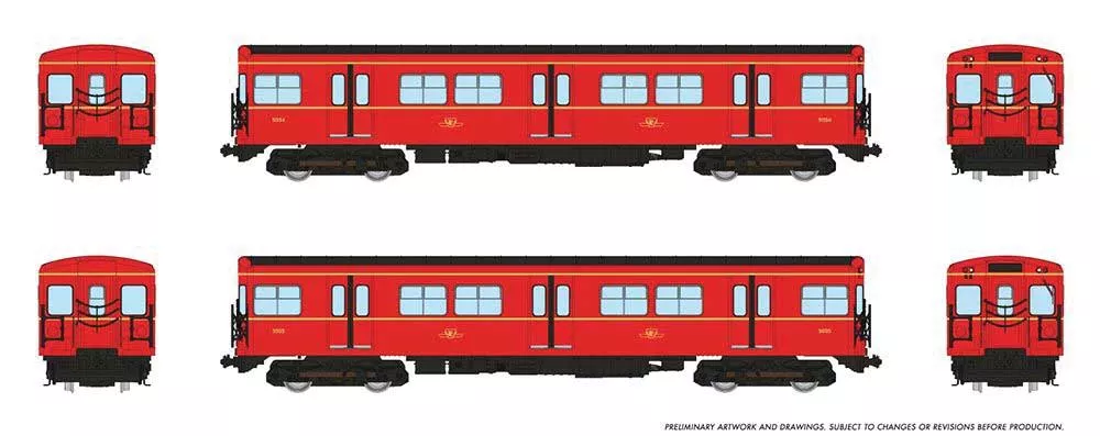 Rapido 206002 Toronto G-Class Subway A-B Set - Standard DC -- Toronto Transit Commission #5034, 5035 HO Scale