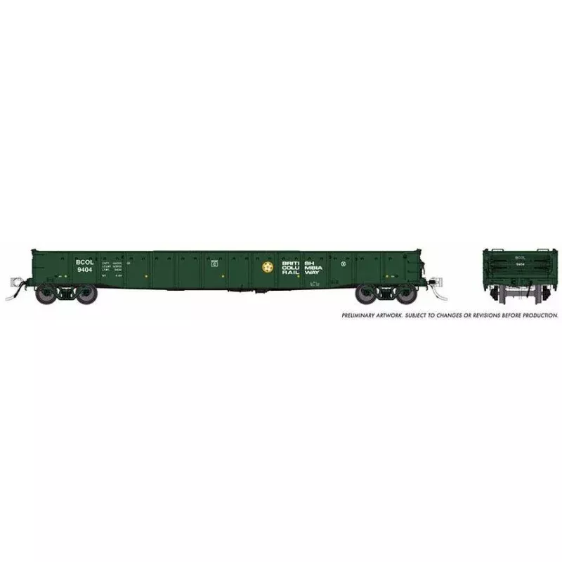 Rapido HO 50047 52' 6 Gondolas, British Columbia (6)