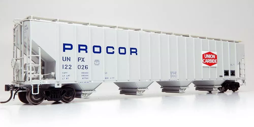 Rapido Trains 157003A HO Scale Procor 5820 Covered Hopper “Union Carbide” UNPX