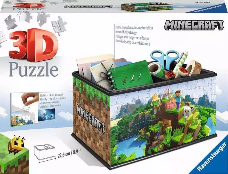 RAVENSBURGER 223PC – 3D PUZZLE – MINECRAFT STORAGE BOX