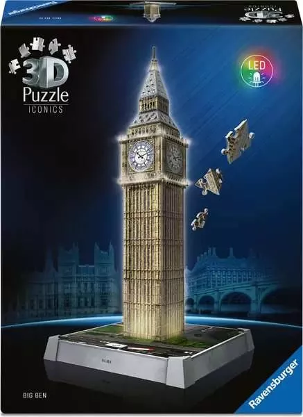 RAVENSBURGER 235PC – 3D PUZZLE – BIG BEN WITH LIGHTS