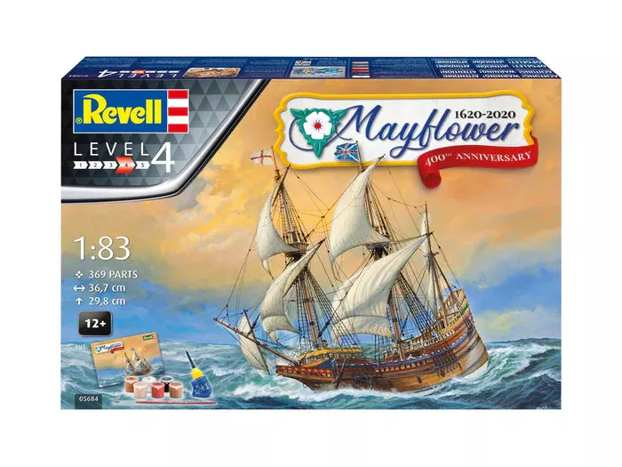 Revell 05684 1/83 Mayflower – 400th Anniversary Gift Set
