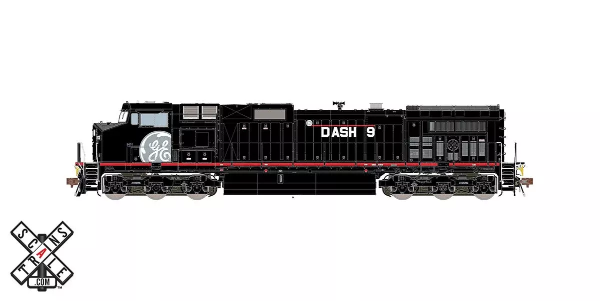 ScaleTrains 33477 Rivet Counter HO Scale GE Dash 9 (C44-9W) GECX Demonstrator 8601