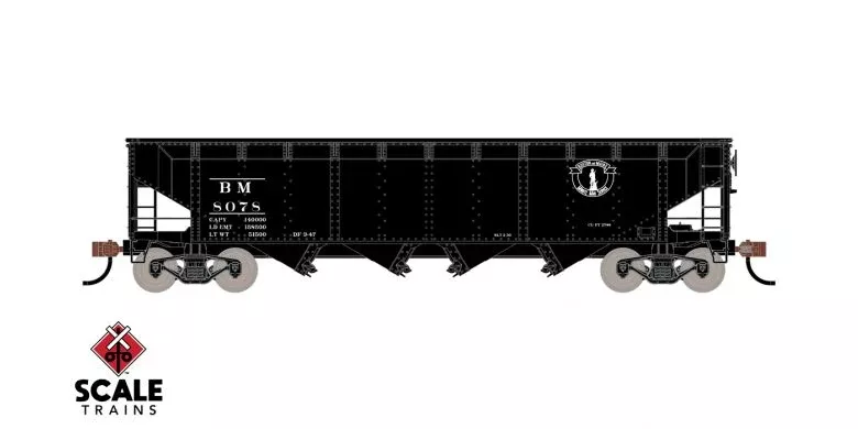 ScaleTrains Kit Classics 1202 70 Ton 4 Bay Open Hopper Boston & Maine BM 8882