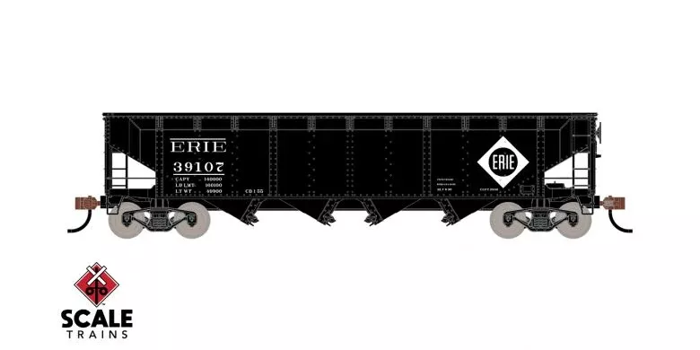 ScaleTrains Kit Classics 1209 70 Ton 4 Bay Open Hopper Erie 39107