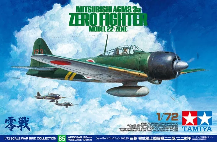 Tamiya 60785 1/72 Mitsubishi A6M3 Zero