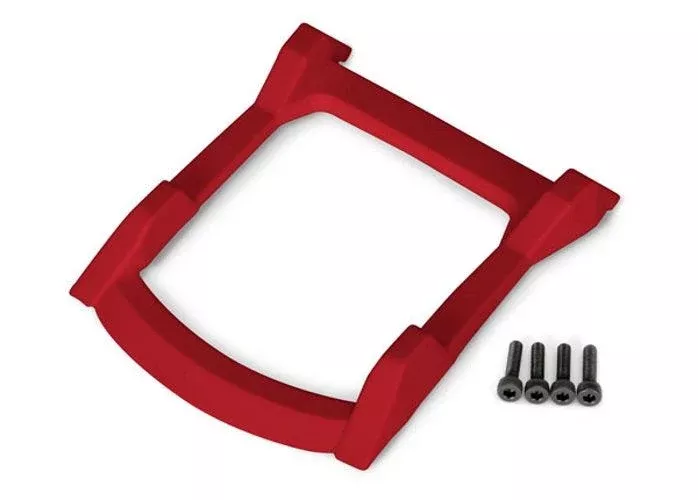 Traxxas 6728R Skid Plate Roof (Body) (Red)/ 3×12 CS (4) Rustler 4×4