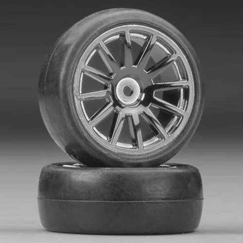 Traxxas 7573A LaTrax Mounted Slick Tires / Wheels (2) 1/18 Rally
