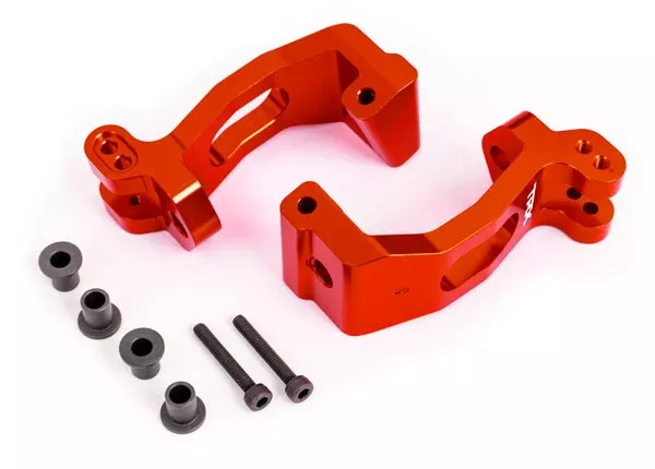 Traxxas 9532R Red Aluminum Left and Right Caster Blocks C-Hub for Sledge™