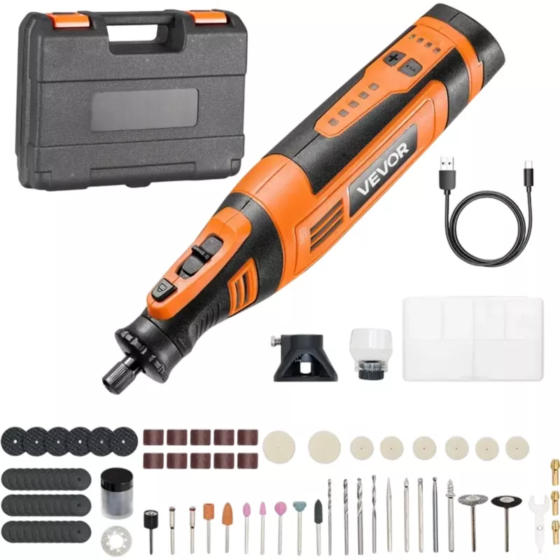 Vevor Cordless Rotary Tool Kit 136-Piece DC8V 5-Speed Portable Mini Power Tool New