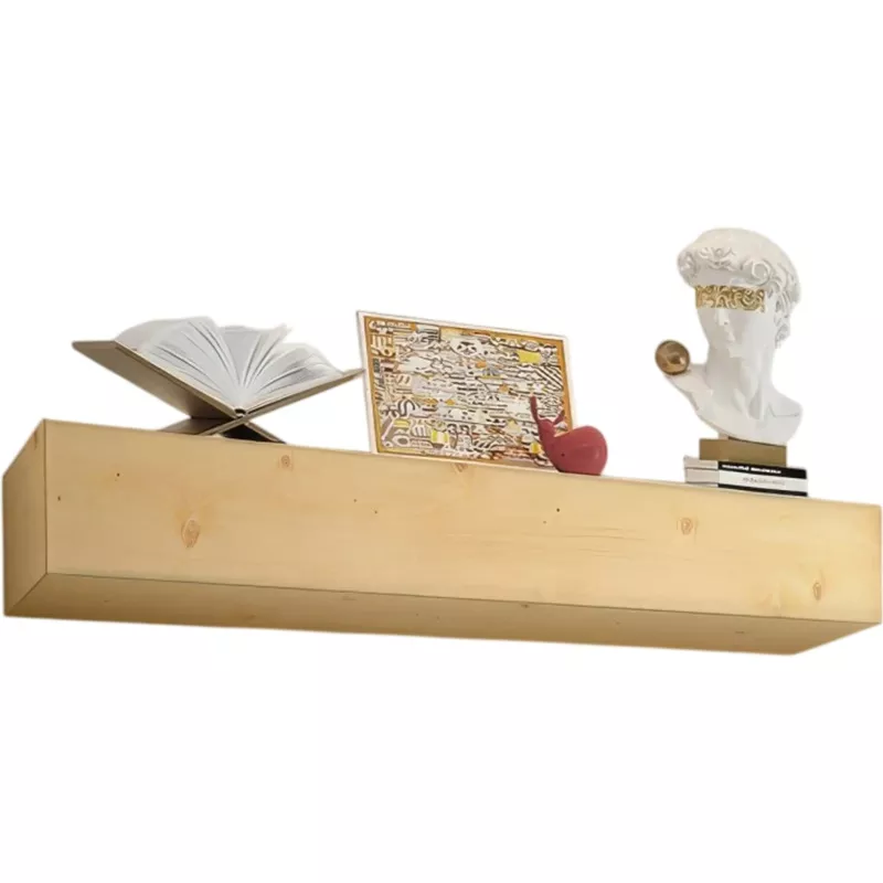 Vevor Fireplace Mantel Rustic Floating Wood Shelf 60″ Natural New