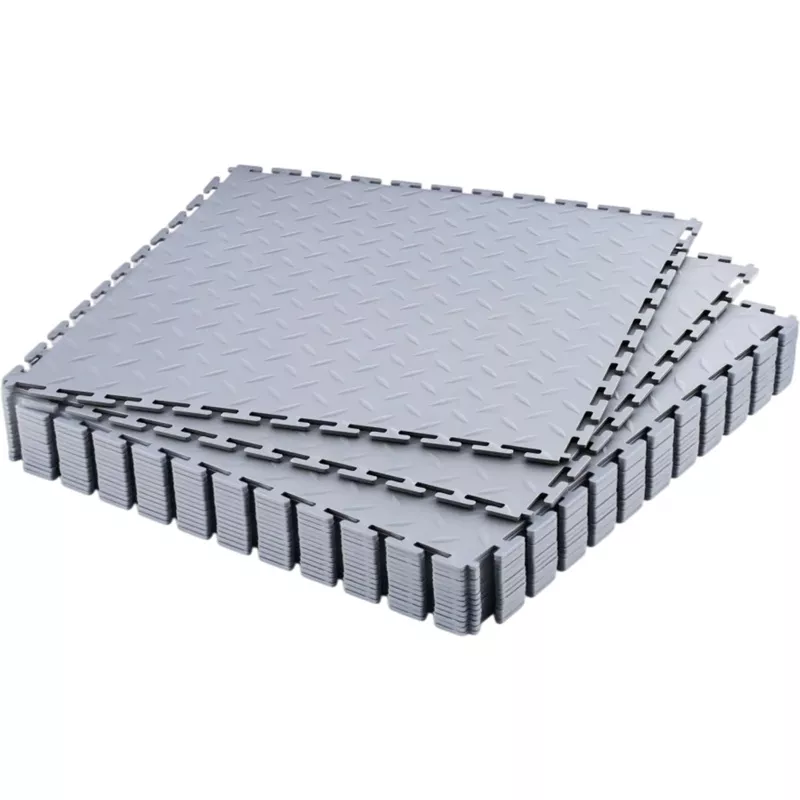 Vevor Garage Floor Tiles Interlocking 16 Pack 20.2″ x 20.2″ Light Gray New