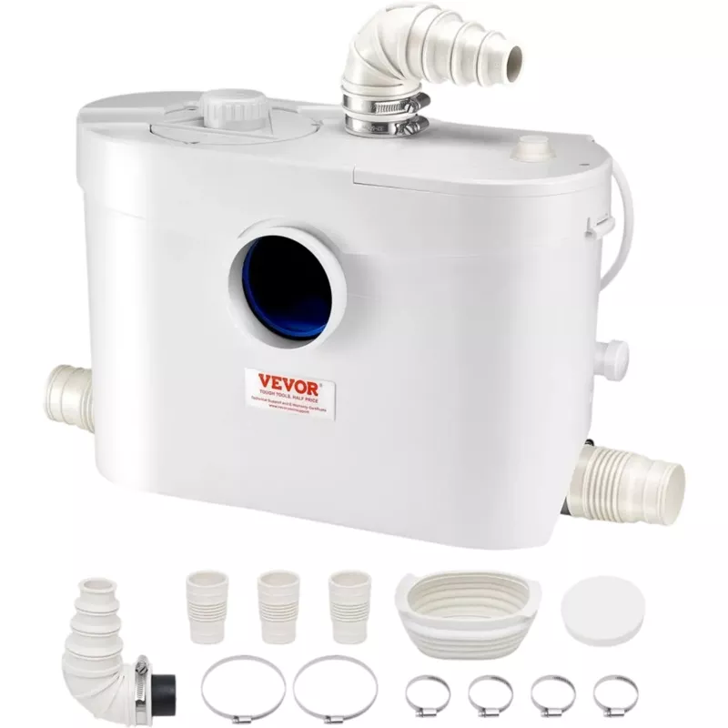 Vevor Macerator Pump 900W Basement Bathroom Sewage Disposal New