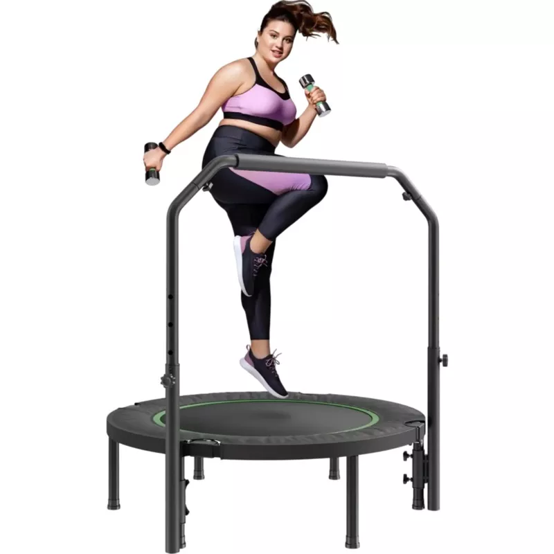 Vevor Trampoline 40″ Foldable Fitness Rebounder with Adjustable Handle New