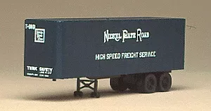 Walthers 933-1611 HO Scale 32′ Van Trailer Kit Nickel Plate Road NKP