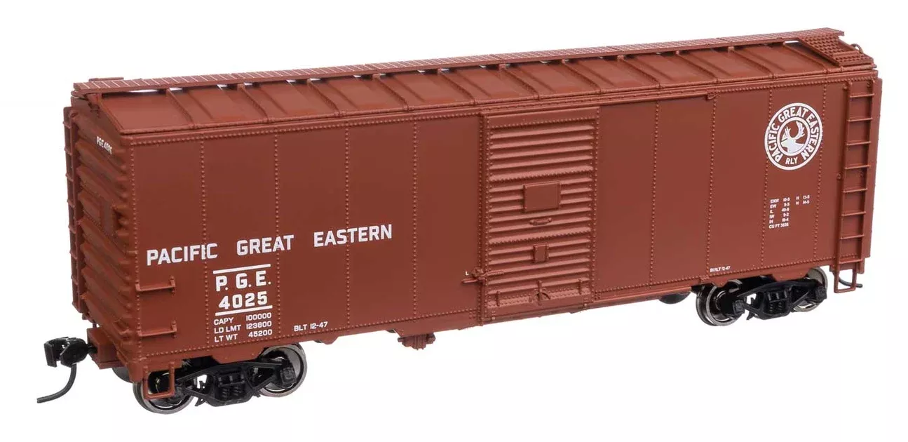 Walthers Mainline 910-1368 HO Scale 40′ AAR 1944 Boxcar Pacific Great Eastern PGE 4025