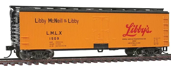 Walthers Mainline 910-3606 HO Scale 40′ Double Sheathed Reefer Libby’s LMLX 6126