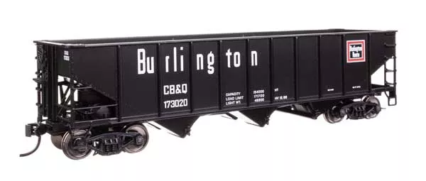 Walthers Mainline 910-56741 HO Scale 70-Ton AAR Hopper RTR CB&Q #173020