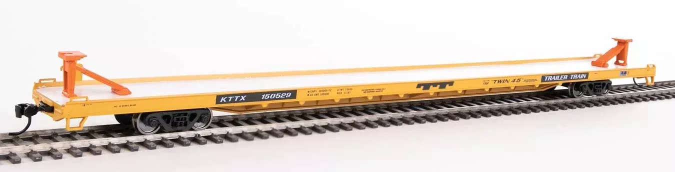 Walthers Mainline 910-5719 HO Scale 89′ Channel Side Flatcar Trailer Train “Twin 45” KTTX 150529