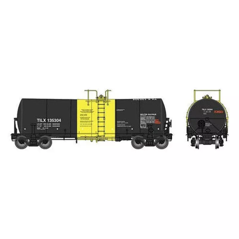Walthers Proto HO 100077 40' Trinity 14,000-Gallon Molten Sulfur Tank Car, Trinity Leasing
