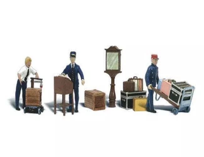 Woodland Scenics A2757 O Train Figures Depot Workers & Accessories