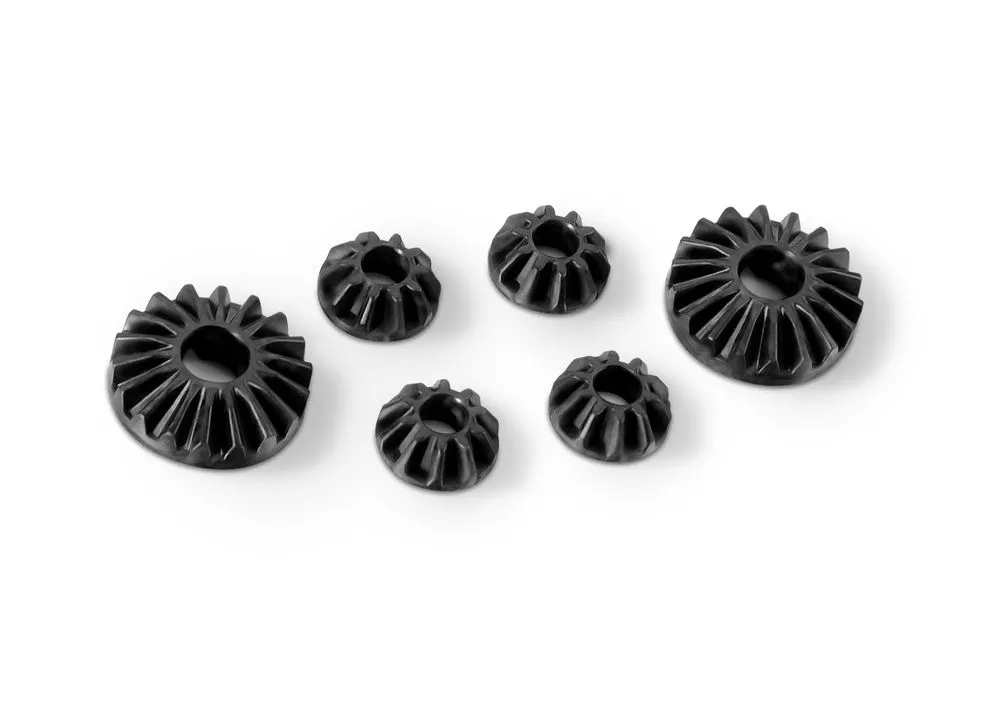 XRA304932Graphite Gear Diff Bevel & Satelitte Gears (2+4) – Lower (Xray)