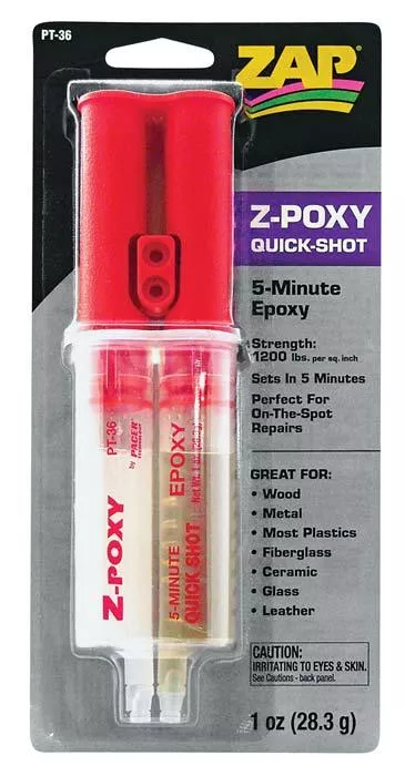 Zap PT36 Adhesives Pacer’s 5 Minute Epoxy Syringe