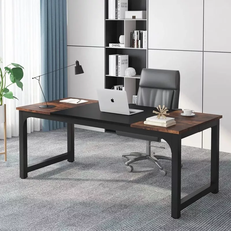 Zaynab Rustic Executive Office Desk Brown