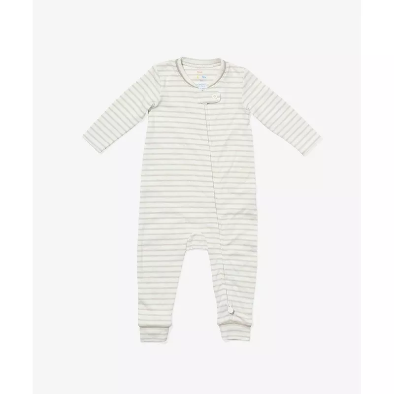 Ziggy Zip Romper, Cloud Mini Stripe